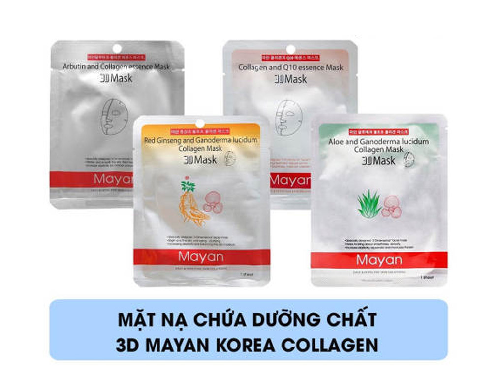 Combo 3 Mặt Nạ 3D Mayan Hồng Sâm Linh Chi