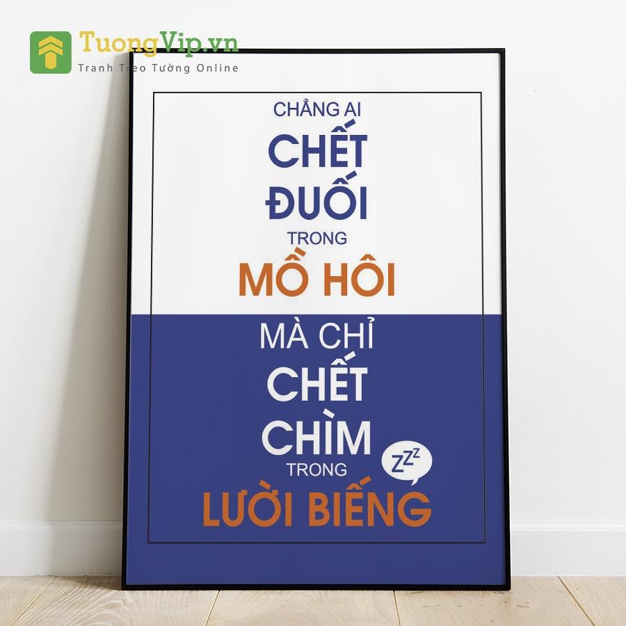 Tranh Canvas - Tranh Treo Tường Slogan Tạo Động Lực 8 - Tặng Kèm Đinh Đóng Tường Không Cần Khoan