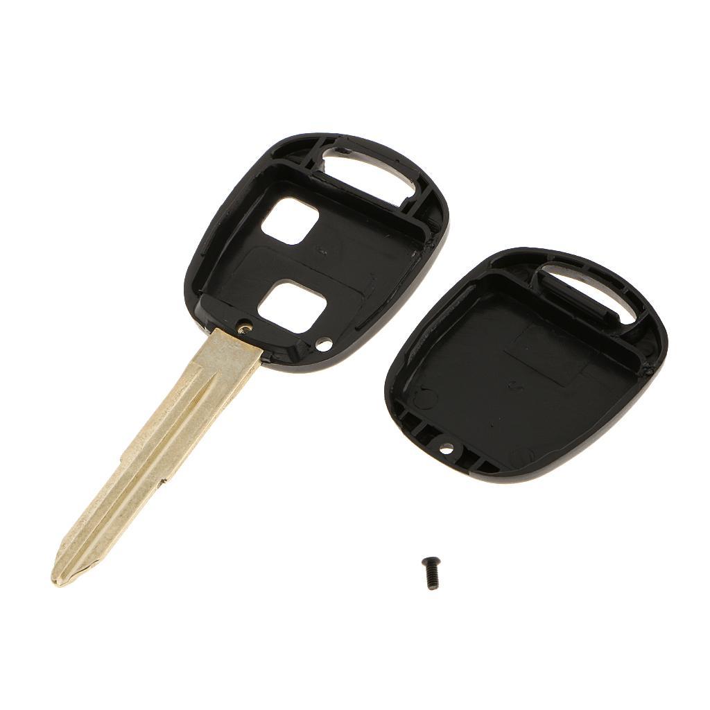2-Button Remote Uncut Blank Key Fob Case Shell for       Car