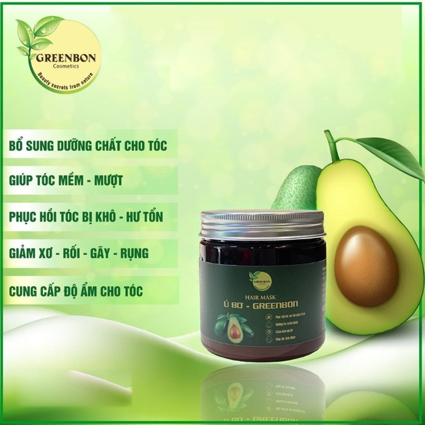 Kem ủ phục hồi tóc tinh chất bơ - HAIR MASK Ủ BƠ GREENBON