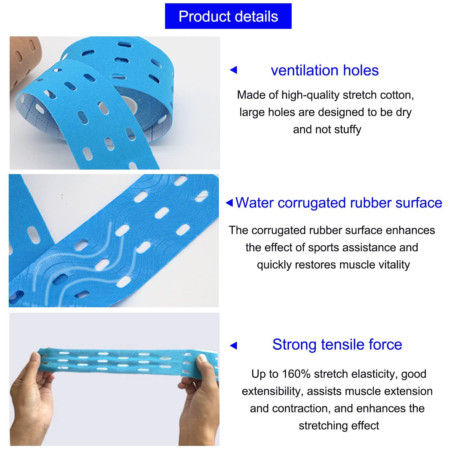 4 mảnh băng kinesiology, 5cm x5m Băng thể vật thể Kinesiotapes, Physiotape không thấm nước, Băng vật lý cho đầu gối, vai và khuỷu tay