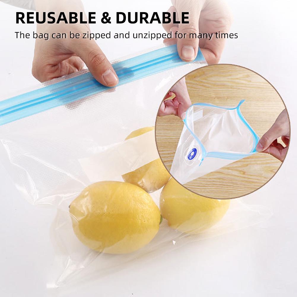 Set 35 Túi Hút Chân Không Có Thể Tái Sử Dụng Với 1 Máy Bơm Cầm Tay 4 Kẹp Nấu Ăn 4 Kẹp Niêm Phong