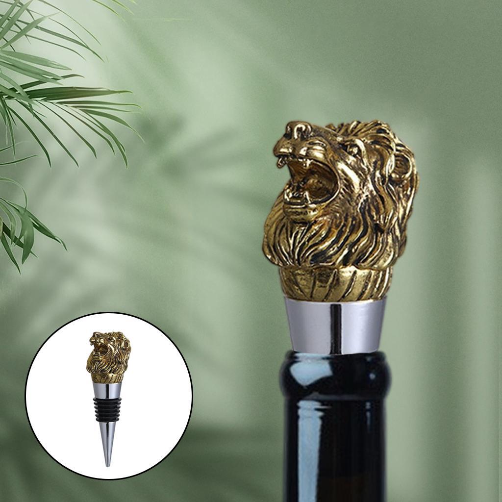 2 Pieces Animal Wine Bottle Stopper Decor for Bar Beverage Champagne Bottle