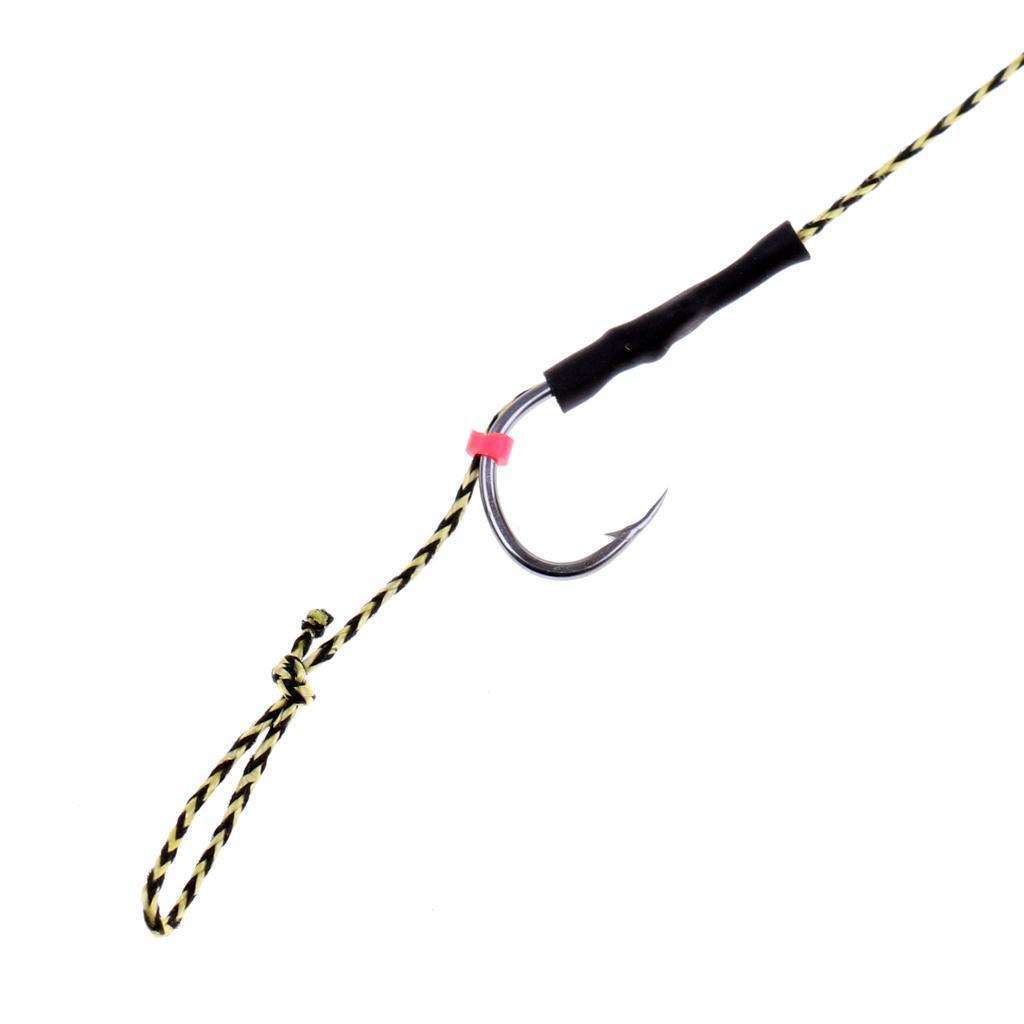 20x Carp Fishing Hair Rigs Assorted Hand Tied Carp Fishing Barbless Hooks