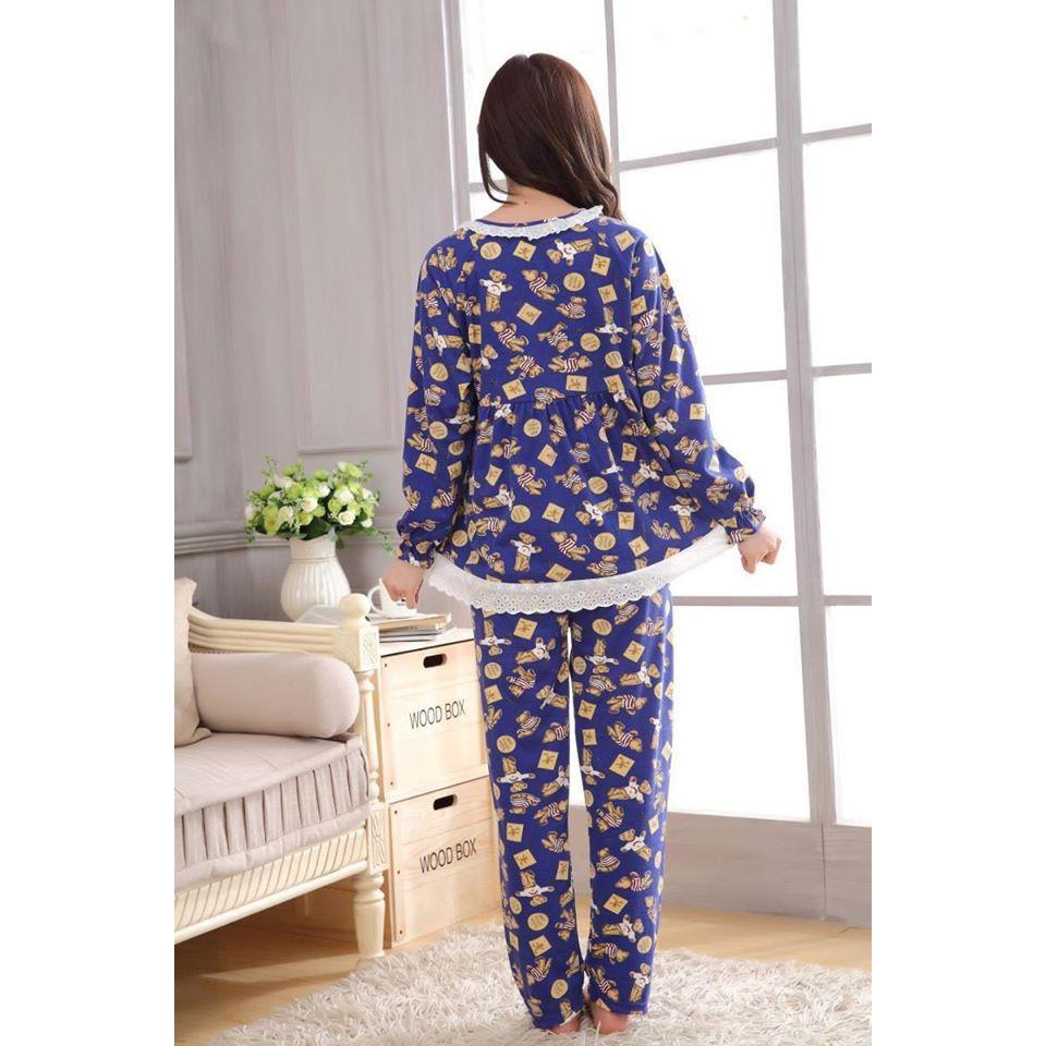 Bộ bầu  dài tay mặc nhà