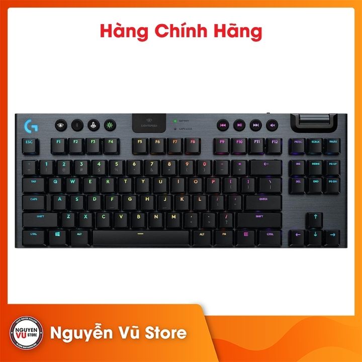 Bàn phím game cơ học không dây Lightspeed Logitech G913 TKL - Không phím số, 3 loại switch cấu hình thấp, Bluetooth/USB, RGB Lightsync - Hàng chính hãng