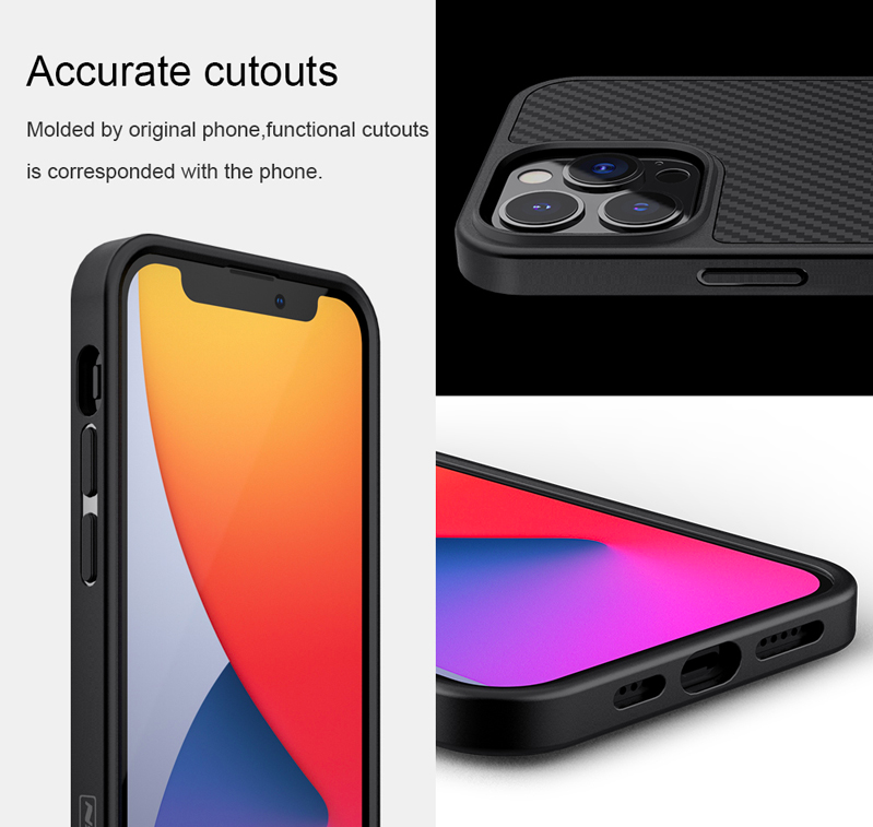 Ốp lưng dành cho iPhone 13/ 13 Pro/ 13 Pro Max vân carbon hiệu Nillkin Synthetic Fiber - Hàng chính hãng