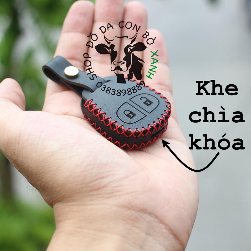 Bao da dành cho chìa khoá Mitsubishi Grandis , Triton, Pajero Sport, Mirage, Outlander, Lancer handmade da thật 001