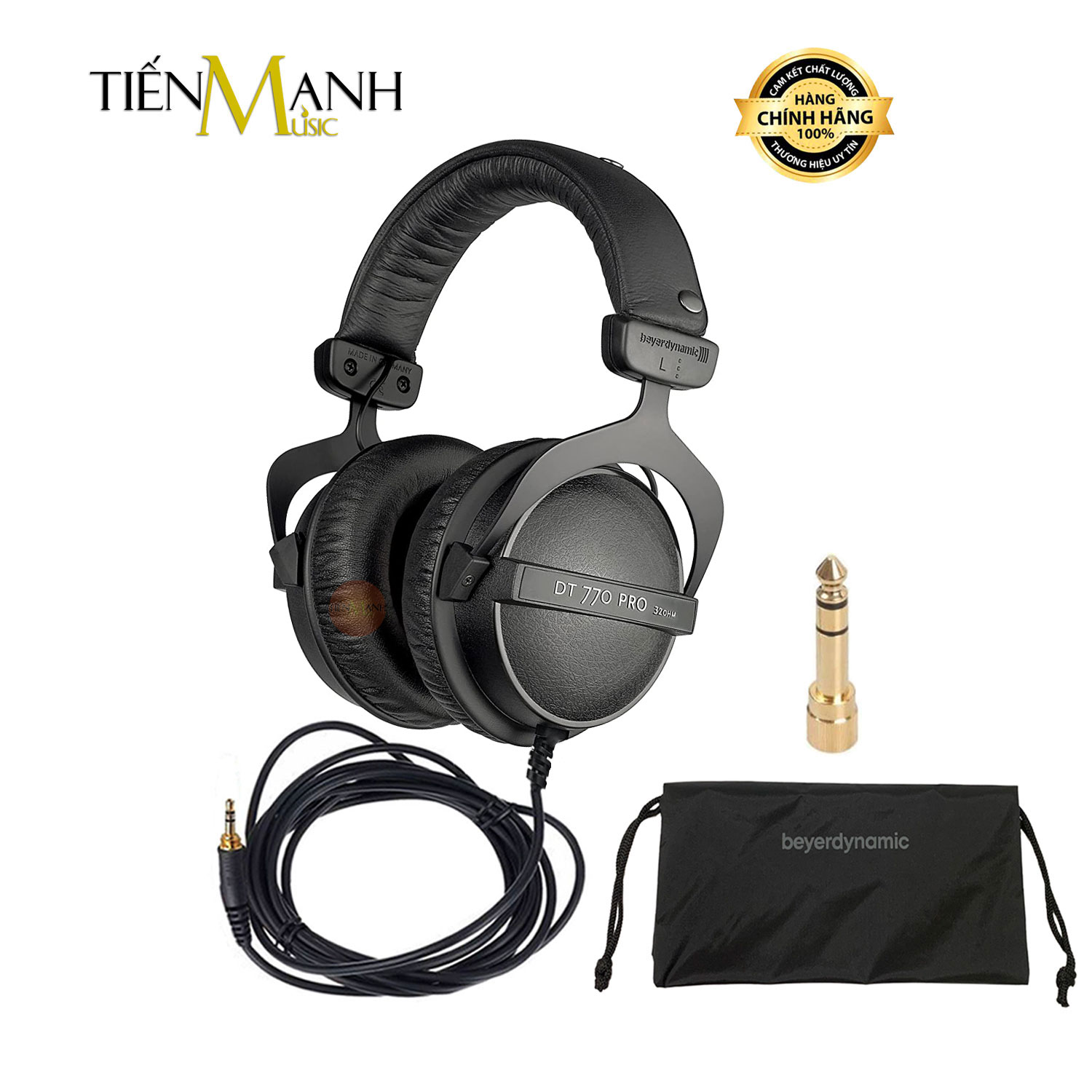 Tai Nghe Kiểm Âm Beyerdynamic DT770 Pro 32, 80, 250 Ohm - DT 770 Close Back Studio Monitor Hàng Chính Hãng - Kèm Móng Gẩy DreamMaker