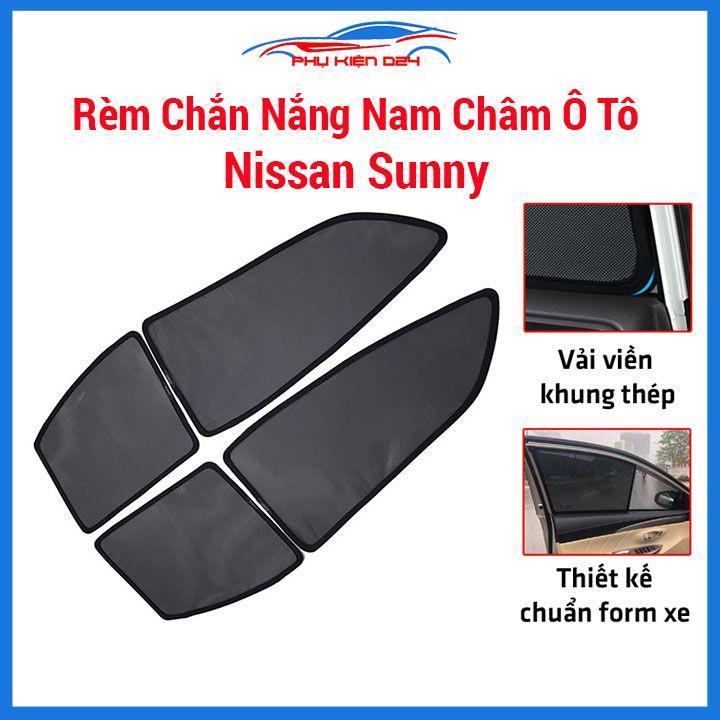 Bộ rèm che nắng ô tô nam châm theo xe Nissan Sunny chắn nắng tốt, lắp đặt đơn giản, tiện lợi