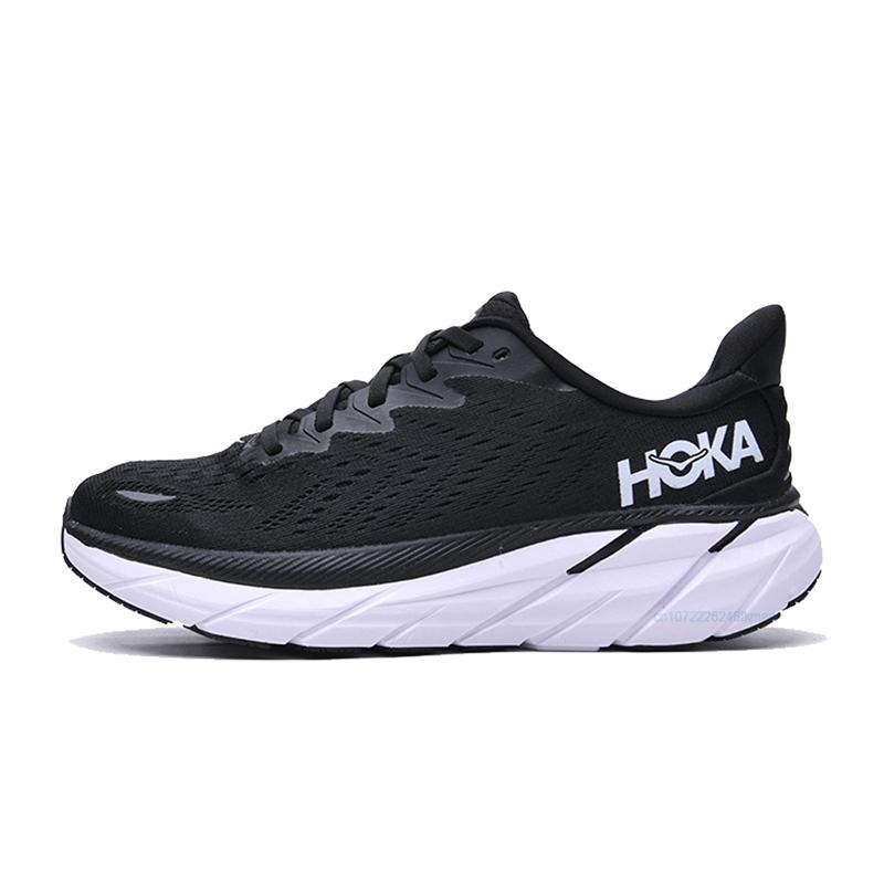 HOKA Clifton8 Sneakers Nam Chạy Bộ Giày Thể Thao Sneaker Thoáng Khí Không Lưới Tập Gym Thun Đan Mũi Giày Tennis Color: Ice Blue Shoe Size: 36
