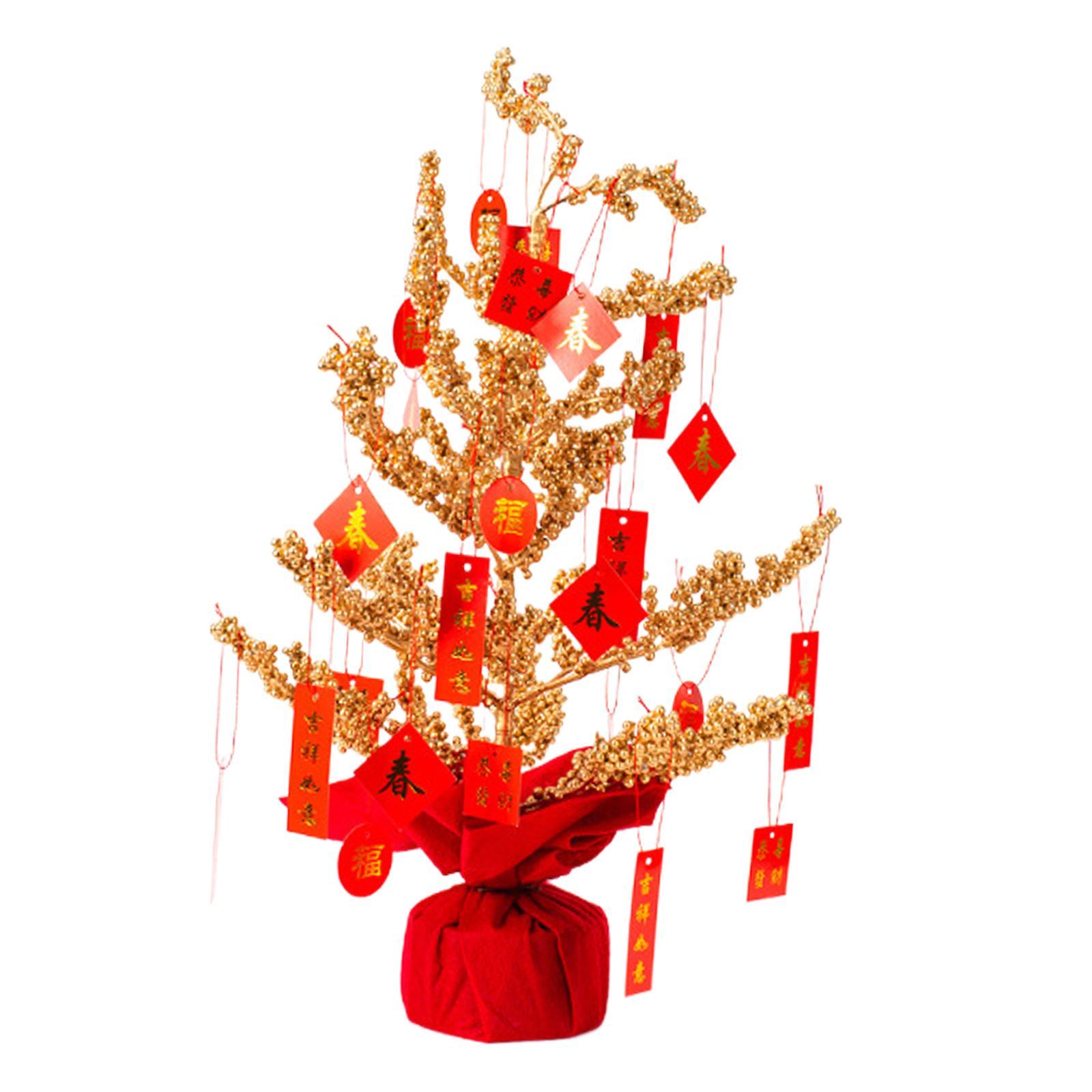 Chinese Ornament with Greetings Ornament for Living Room Desktop Decor