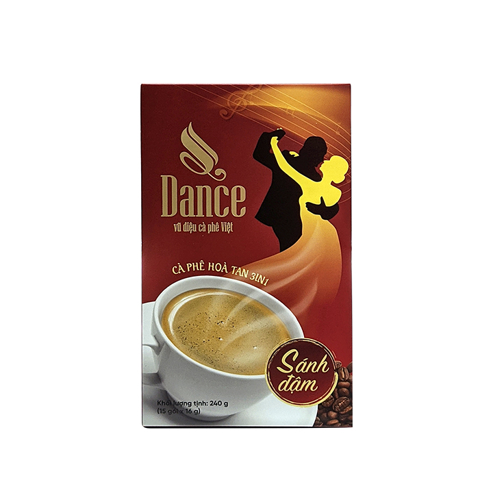 Cà Phê Hòa Tan 3in1 Dance Vị Sánh Đậm (Hộp 15gói x 16gr) 