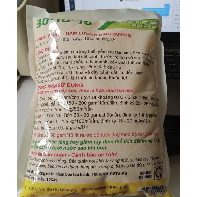1kg Phân Bón Nảy Chồi - Ra Lá - Tăng Trưởng Mạnh NPK 30-10-10