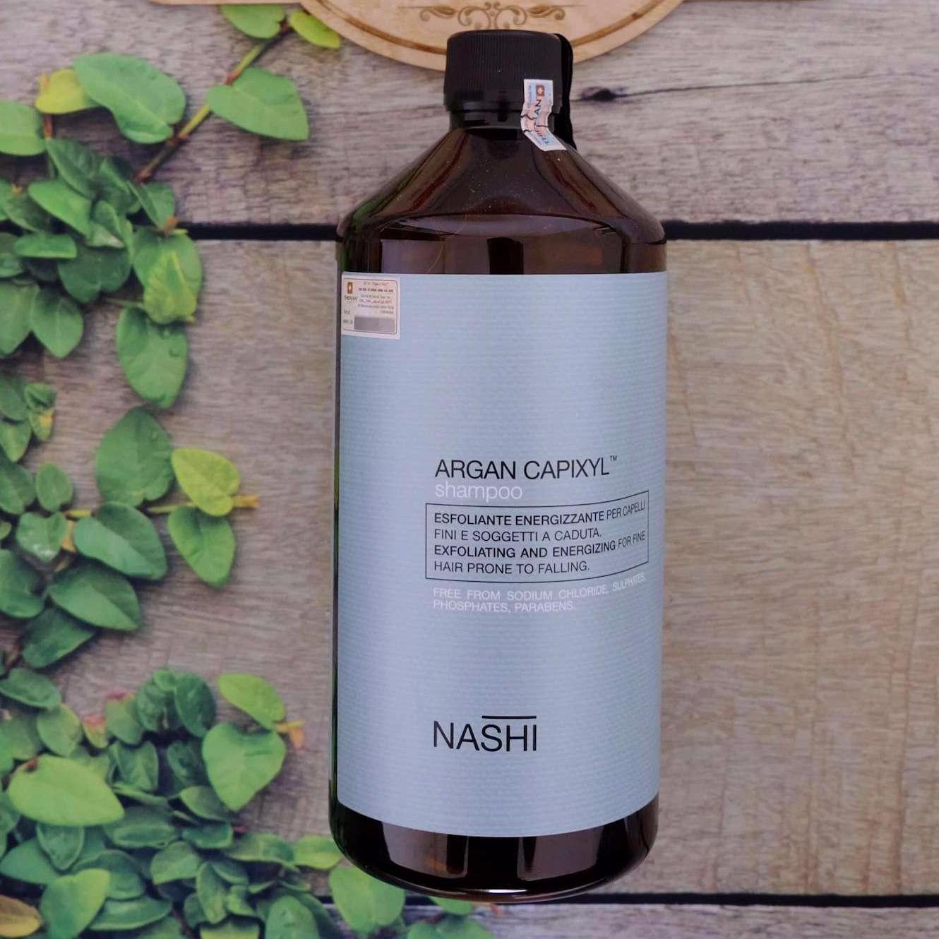 [+Tặng mũ trùm] DẦU GỘI NGĂN NGỪA RỤNG TÓC NASHI ARGAN CAPIXYL ESSENTIAL ENERGY 1000ML NEW