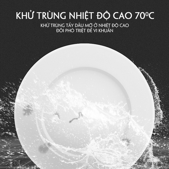 Máy rửa bát gia đình khử trùng 70 độ C, làm khô nhanh màn hình led hiển thị, Máy rửa bát mini công nghệ làm sạch 360 ở nhiệt độ cao