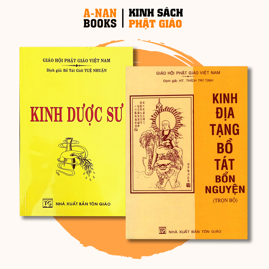 Sách - Combo Kinh Địa Tạng Bồ Tát Bổn Nguyện Trọn Bộ và Kinh Dược Sư Bổn Nguyện Công Đức - Tuệ Nhuận