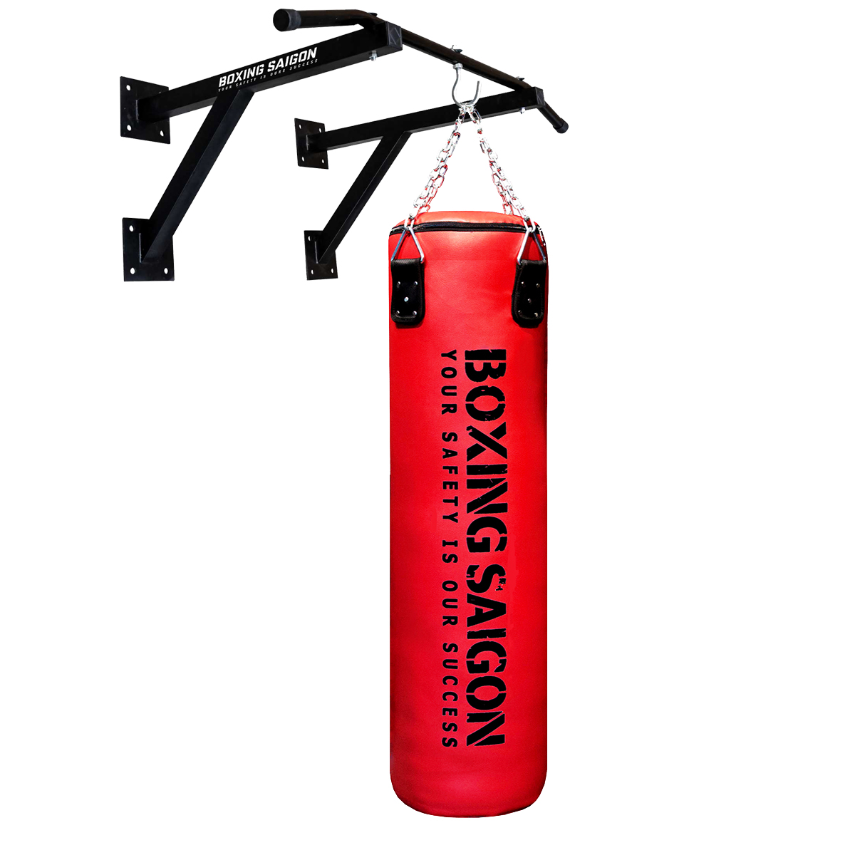 Combo Bao Cát Treo Boxing Punching Bag 1M2 & Khung Treo Đôi - Đỏ