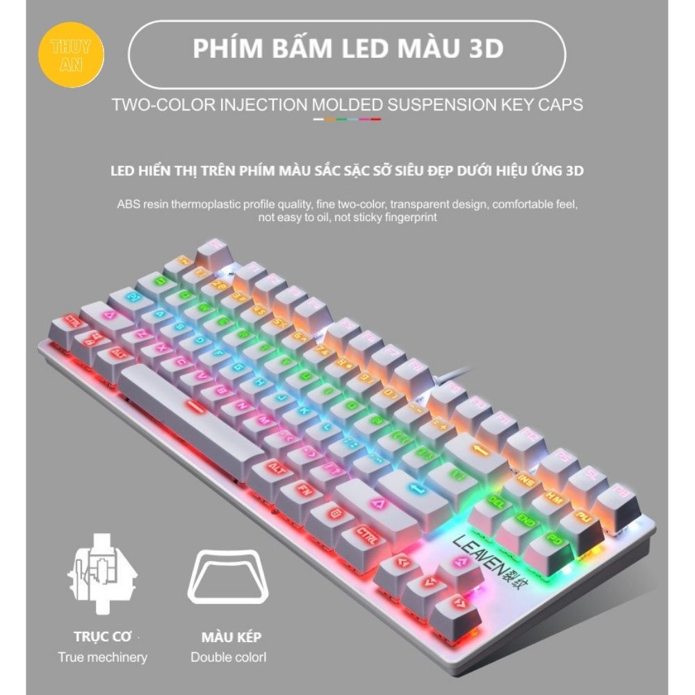 Bàn Phím Cơ Máy Tính Crack K2 PRO Led RGB 10 Chế Độ Khác Nhau, Chơi Game Dùng Văn Phòng Cực Đã - Hàng nhập khẩu