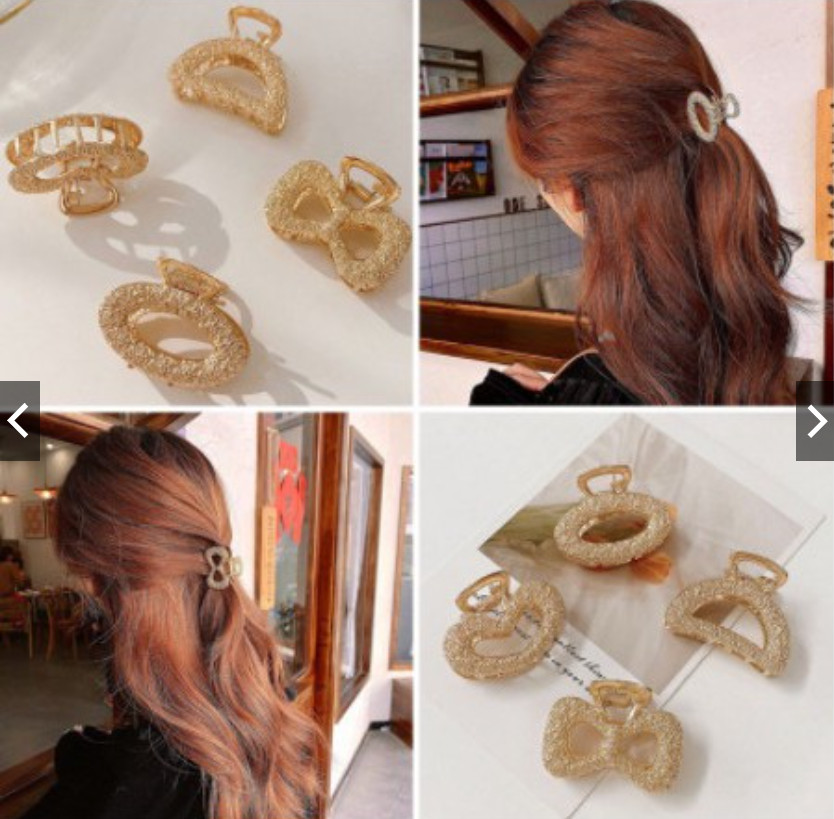 Bộ 5 kẹp tóc nữ vàng kim style kiểu Hàn Quốc siêu xinh