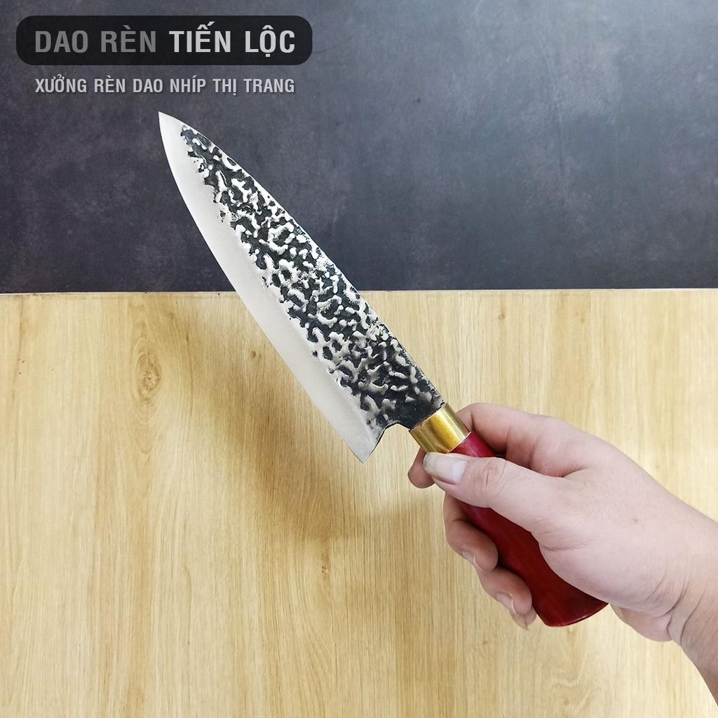 Bộ Dao Làm Bếp 4 Món, Dao Chặt Thái Lọc Đa Năng, Cán đỏ