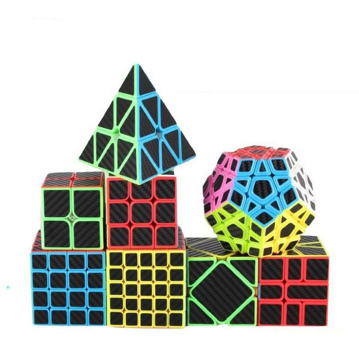 Bộ Sưu Tập Rubik Carbon MoYu MeiLong 2x2 3x3 4x4 5x5 Pyraminx Megaminx Skewb Square-1 SQ1 Tam Giác 12 Mặt Rubic