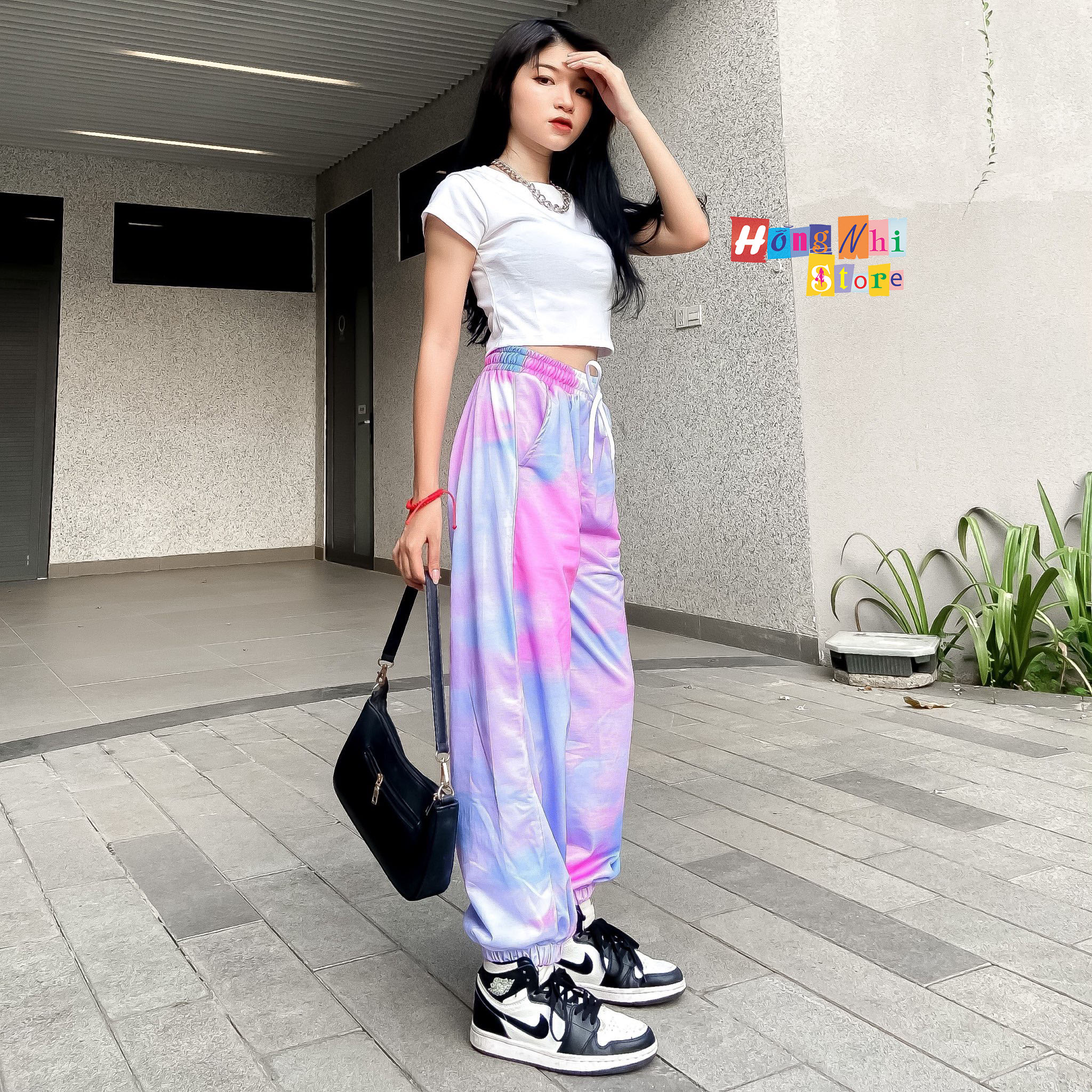 Quần Jogger Lưng Thun Loang Màu Dài Bo Lai Dáng Rộng - Jogger 3D Long Basic Pant Unisex - MM