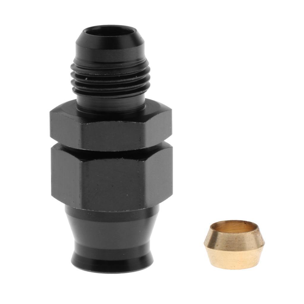 2pcs 6AN Male to 5/16" 8mm Hardline Fuel Hose Tube Straight Fitting Adapter