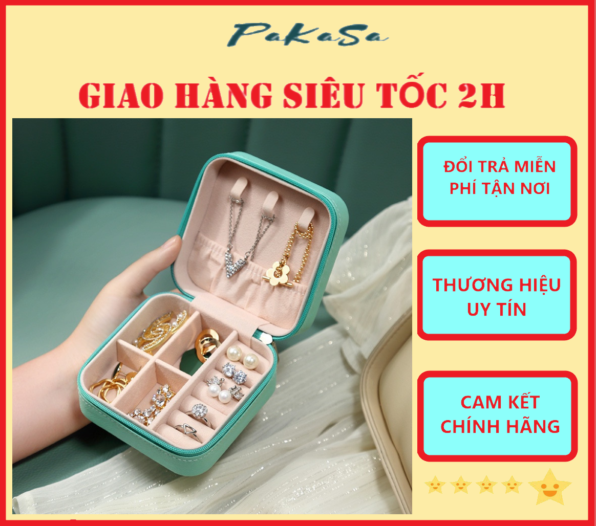 Hộp Đựng Trang Sức Bằng Da Kích Thước 10x10x5.5cm PaKaSa - Hàng Chính Hãng