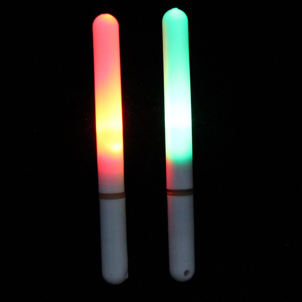 2xFishing Rod Luminous Stick Light LED Removable Float Night Tackle Red
