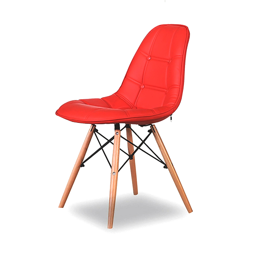 Set 4 ghế chân gỗ Kachi Eames mặt simili FP-235B6 E5
