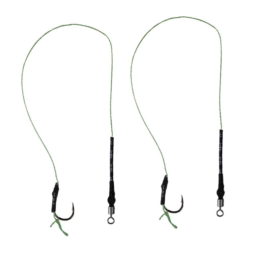 Pack Of 2 Carp Fishing Hair Rigs Ready Tied Boilies Rigs Fishing Accessories