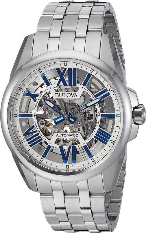 Đồng Hồ Nam Cơ Lộ Máy Dây Kim Loại BULOVA 96A187 - Mặt Trắng (43mm)