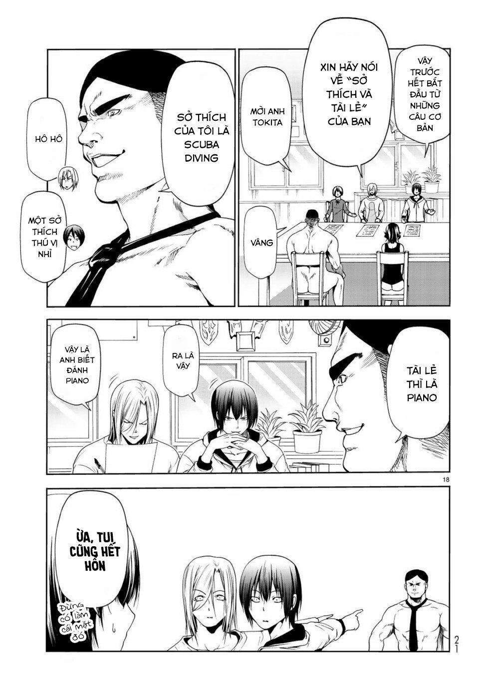 cô gái thích lặn - grand blue chapter 58 17