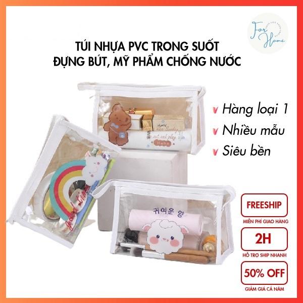 HÀNG LOẠI 1 Túi Nhựa PVC Trong Suốt Đựng Mỹ Phẩm, Đồ Dùng Học Tập Không Thấm Nước