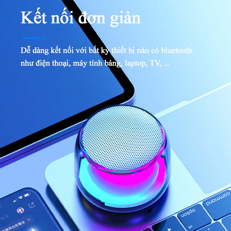 Loa Bluetooth Mini Không Dây Smart Speaker S9 Có Đèn LED Cầm Tay Giá Rẻ Treble Rời Nghe Nhạc Công Suất Lớn Hát Karaoke Vi Tính Tương Thích Với Điện Thoại Máy Tính