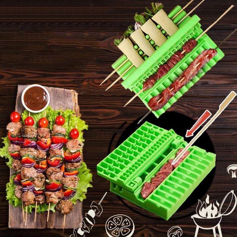 DỤNG CỤ KẸP LÀM THỊT XIÊN , XIÊN NƯỚNG CÁ VIÊN 3 TRONG 1 SIÊU NHANH SIÊU TIỆN LỢI