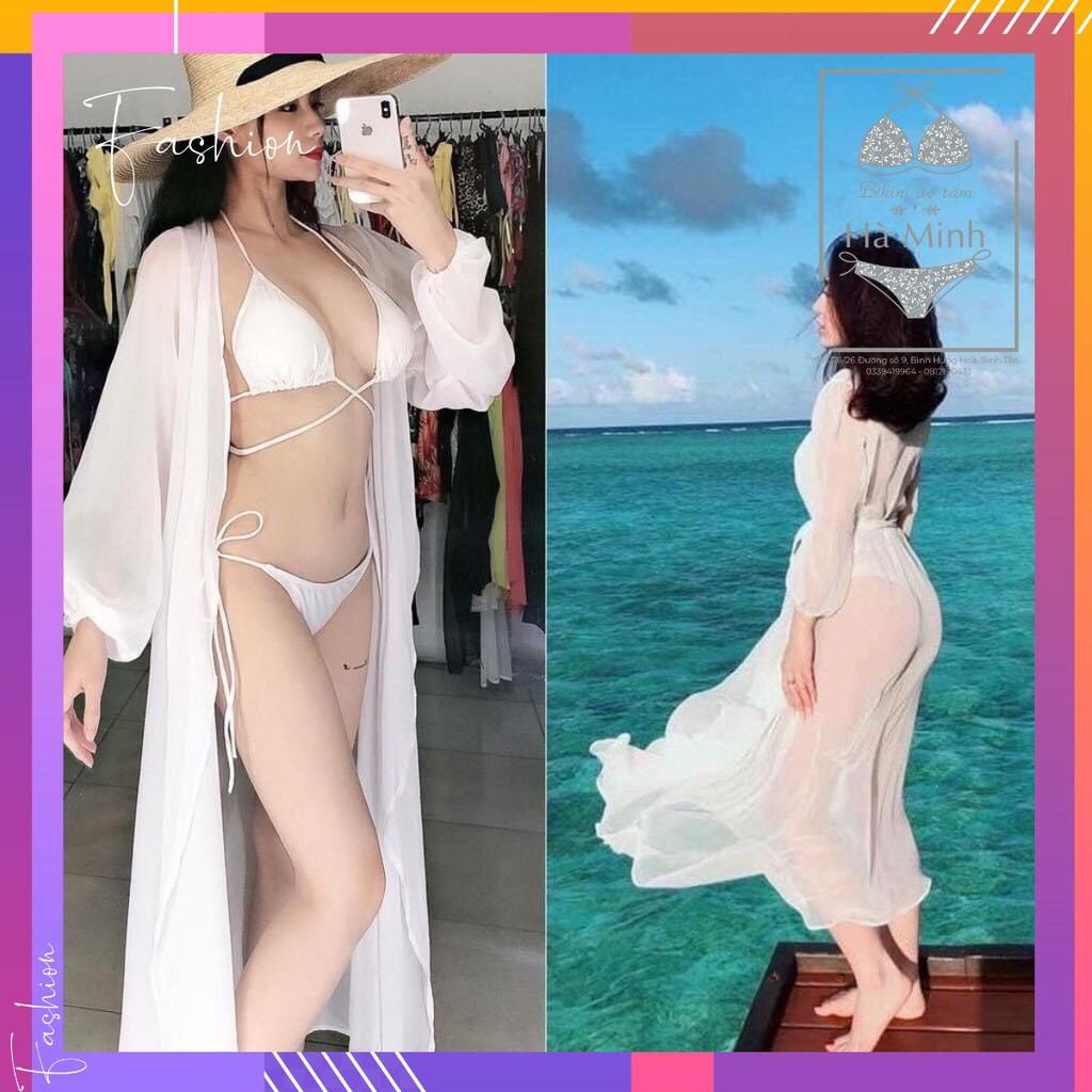 Áo Choàng Đi Biển Ren, Voan Đẹp MS08080 ODERI- Voan tay bo
