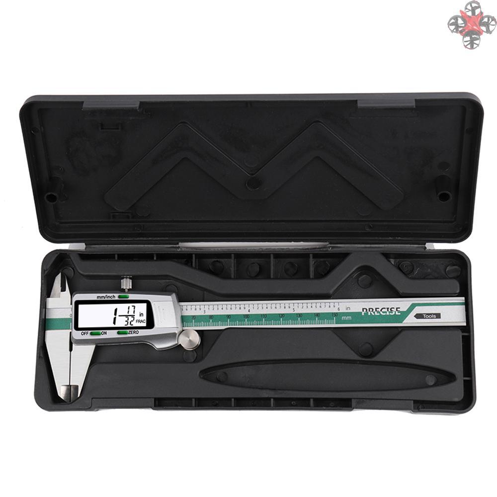 Thước Cặp Điện Tử 0-150mm Có Màn Hình Lcd Chất Liệu Thép Không Gỉ