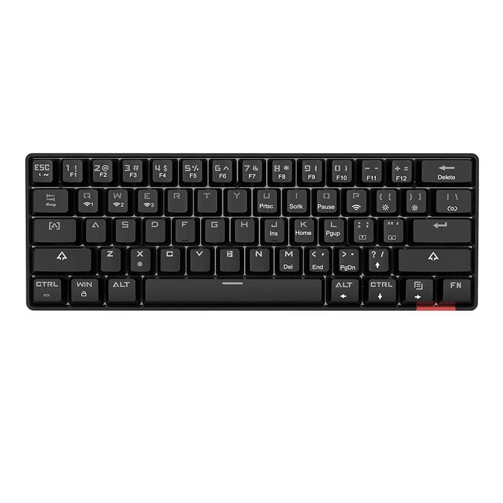 Bàn phím cơ nhỏ gọn 61 phím BT có dây Ghép nối đa điểm / Thiết kế có thể thay thế nóng / N / 6 phím di chuyển / Màu xanh lam