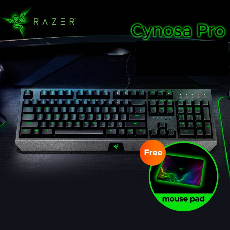 Bàn phím màng backlit chơi game có dây Razer Cynosa Pro-chính hãng