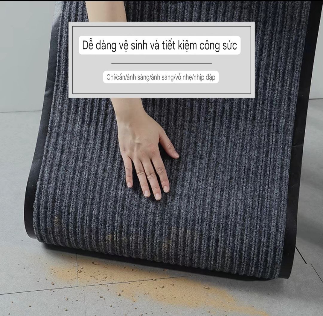 Thảm chùi chân đế chống trượt dạng sọc Stripmate Màu đỏ đun &amp; Đen Xám Nhiều Size