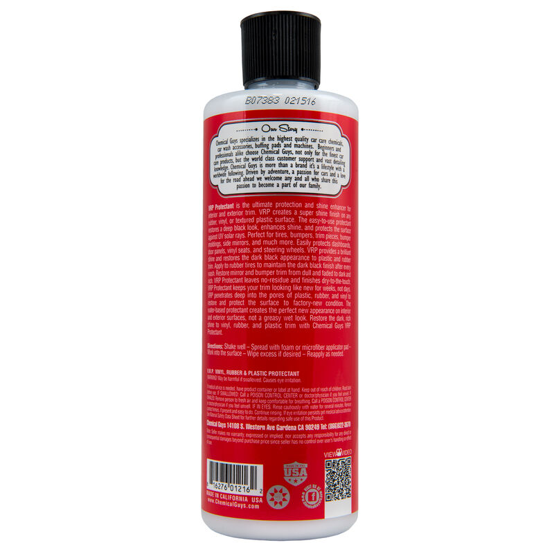 DUNG DỊCH BẢO DƯỠNG NHỰA, CAO SU, VINYL, DA CHEMICAL GUYS VRP SUPER SHINE DRESSING 16OZ