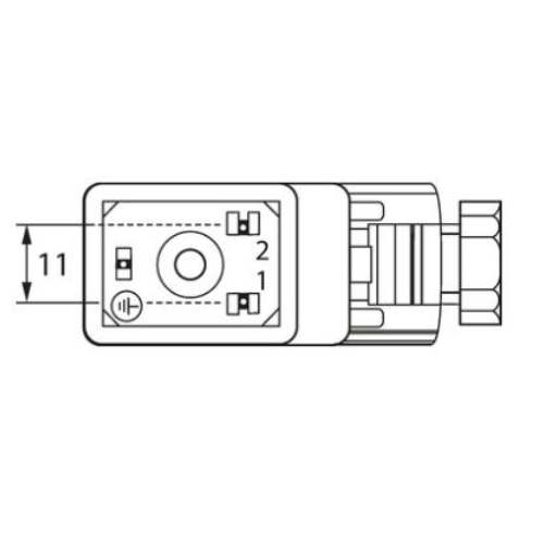 SVS VALVE PLUG FORM BI 11MM FIELD-WIREABLE  24V LED+Z-Diode M16x1.5