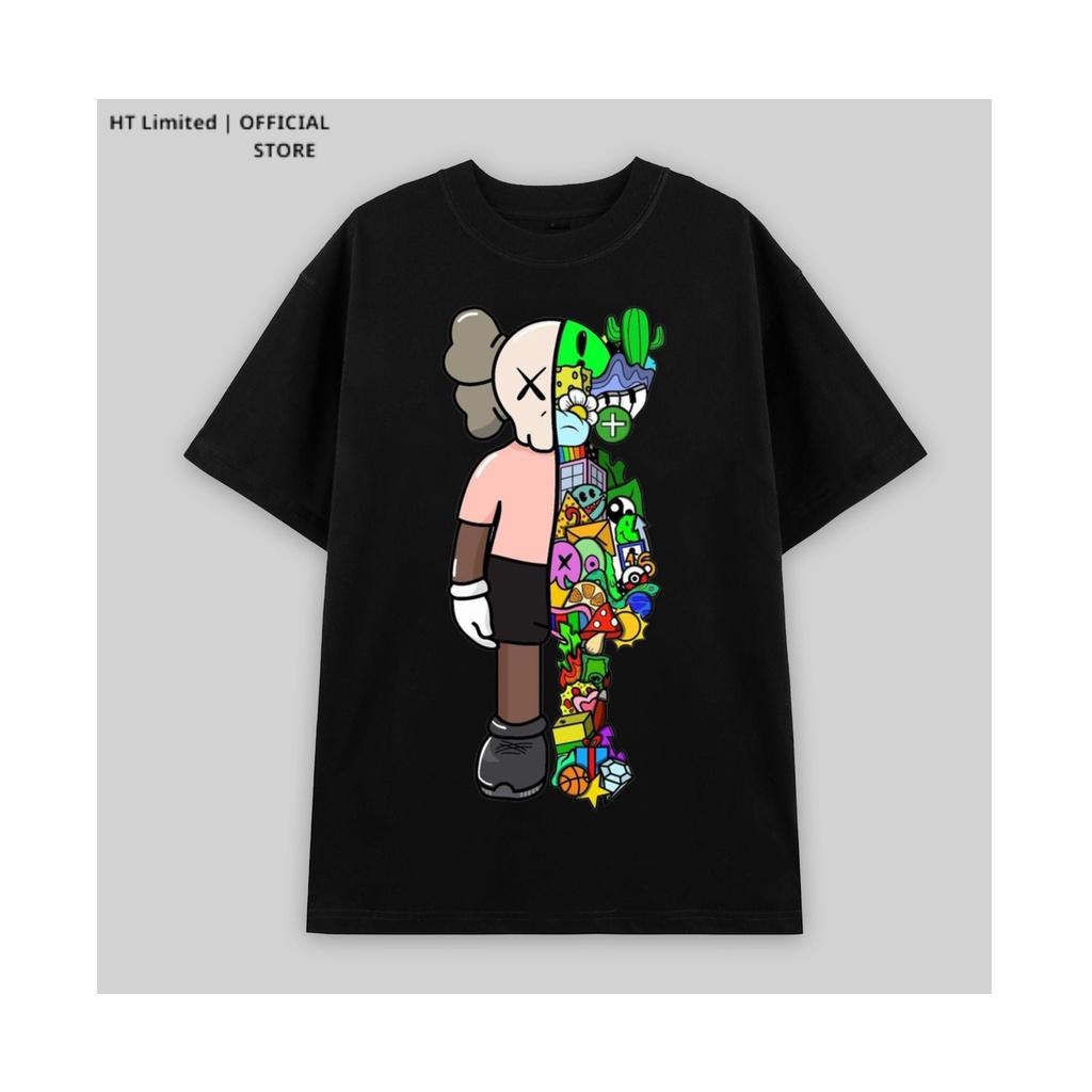 Áo thun tay lỡ thiết kế Unisex họa tiết girl 3d led basic local brand HT Limited, 100% Cotton Cao Cấp dày mát