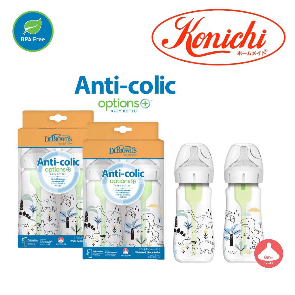 Combo 2 bình sữa Dr.Brown's Options Plus cổ rộng 270ml