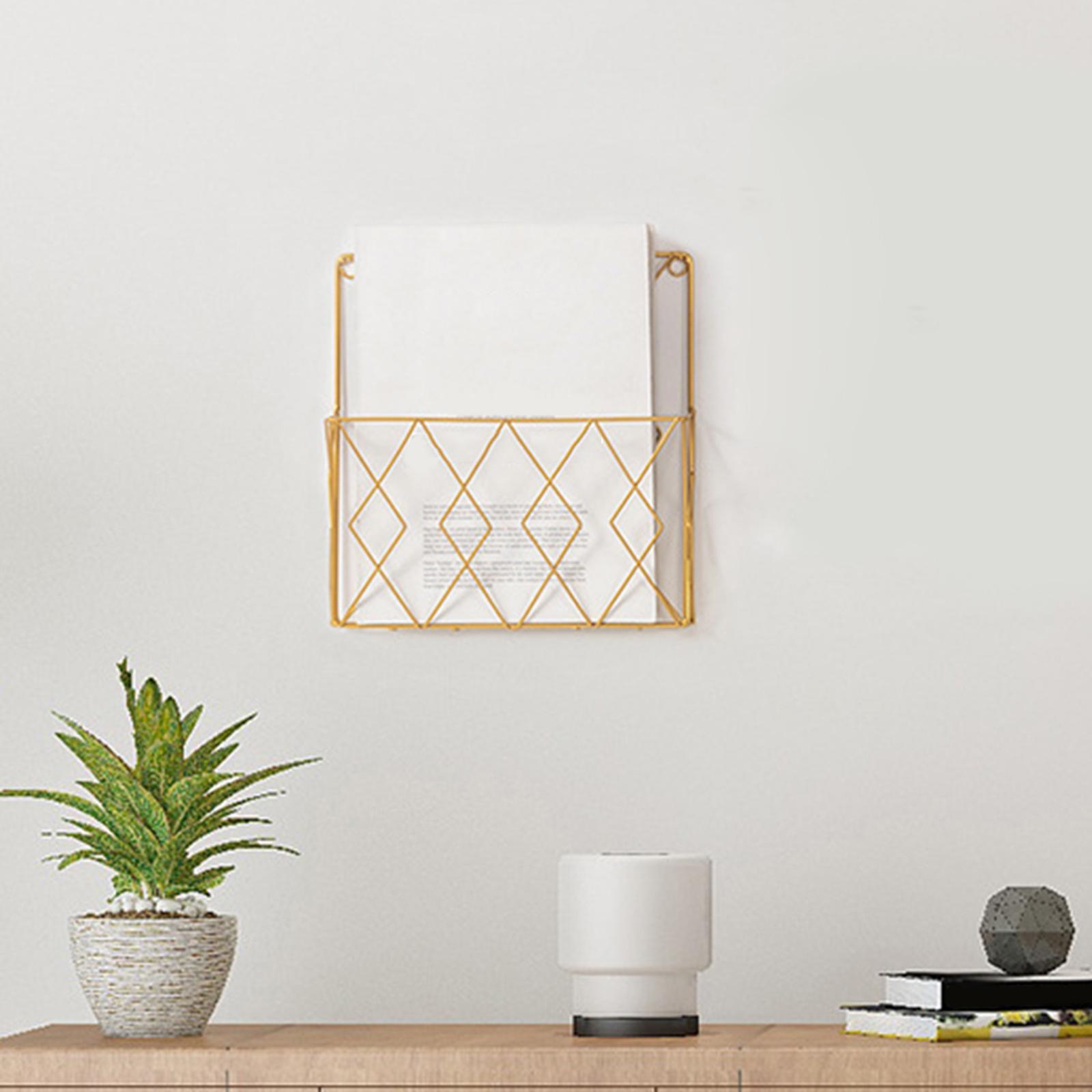 2pcs Metal Newspaper Storage Rack Magazine Holder for Study Room Newspapers