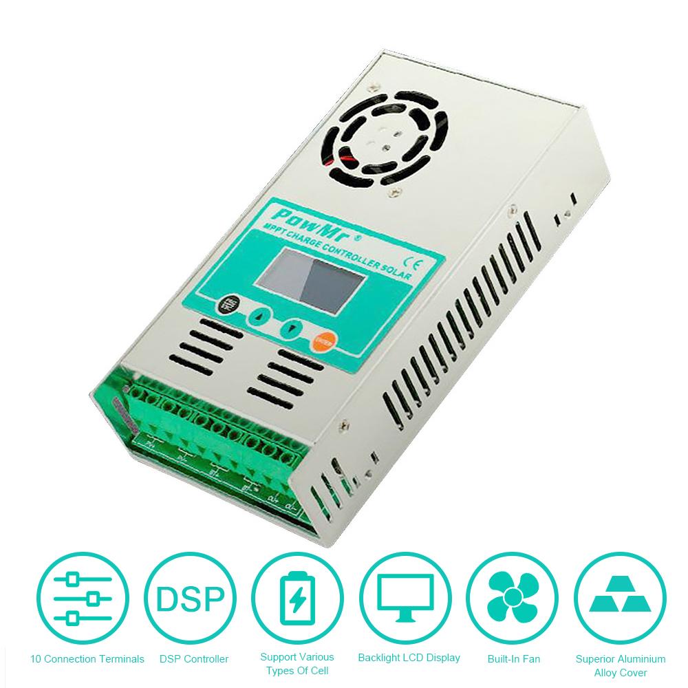 MPPT-60A Safe Reliable Solar Charge Discharge Controller 12/24/36/48V Auto-Max DC150V Input Solar Controller With Fan