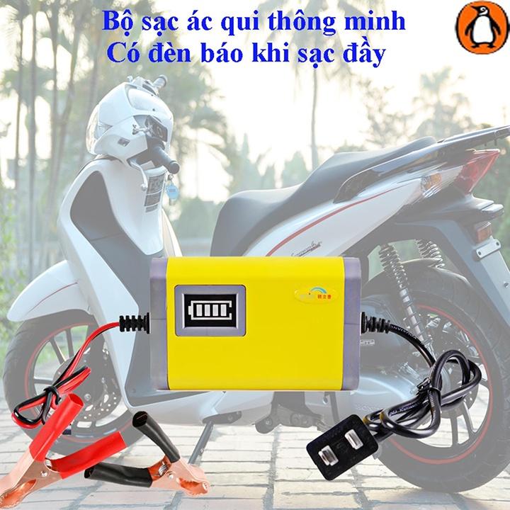 Sạc Bình Ắc Quy Tự Động Cho Xe Máy (12V 2A) Sạc Bình Nhanh Cho Xe Máy, Xe Ô Tô, MBS12839