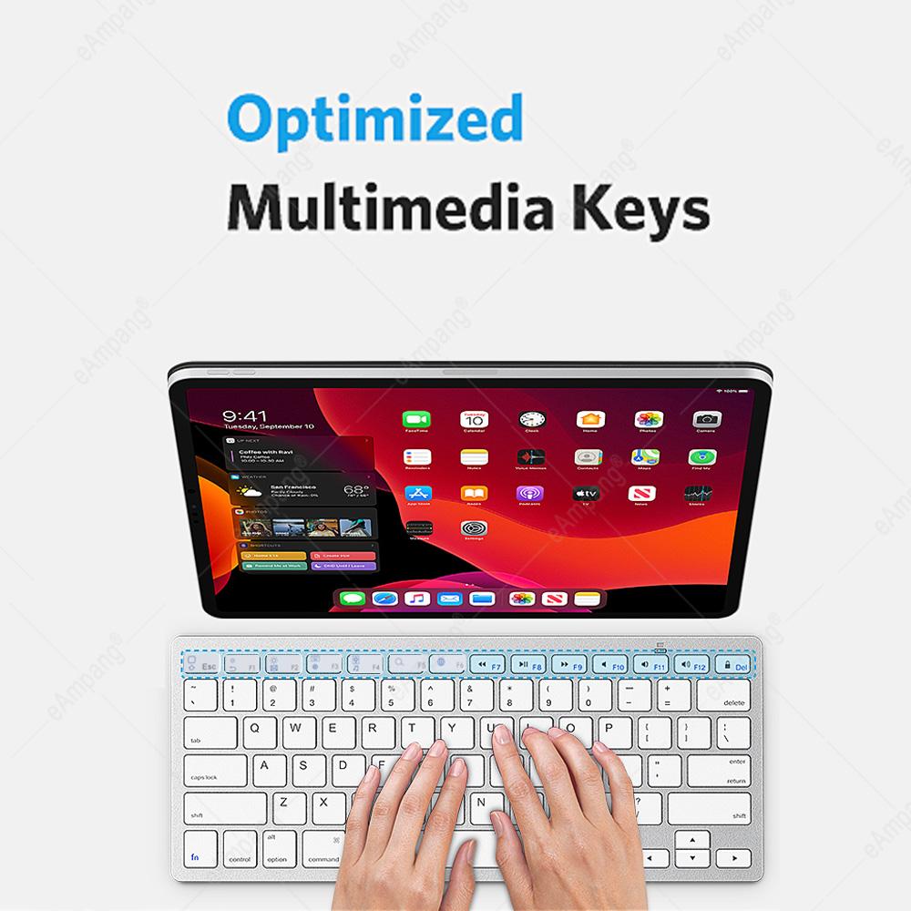 Chuột Bàn Phím Không Dây Combo Bàn Phím Không Dây Mini 78 Phím Nga Đức Hàn Quốc Tây Ban Nha Pháp Cho Windows IOS Apple Android